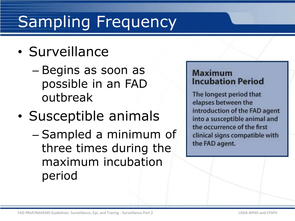 sampling frequency