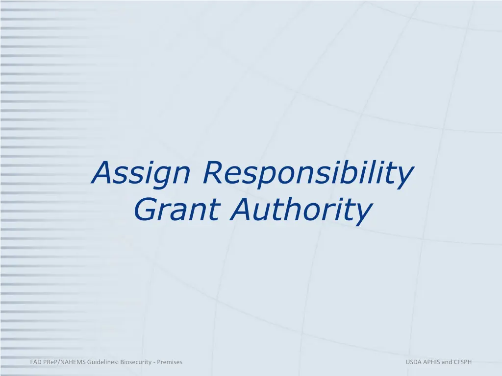 assign responsibility grant authority