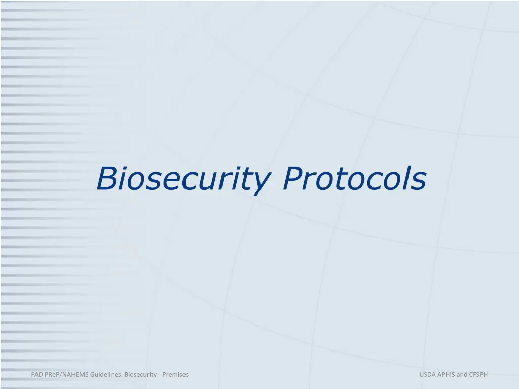 biosecurity protocols