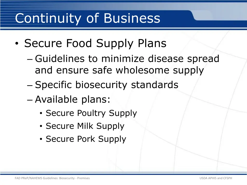 continuity of business