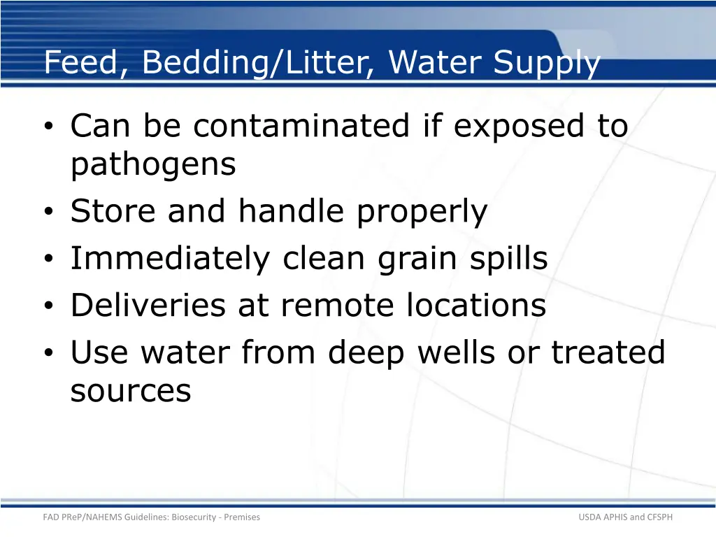 feed bedding litter water supply