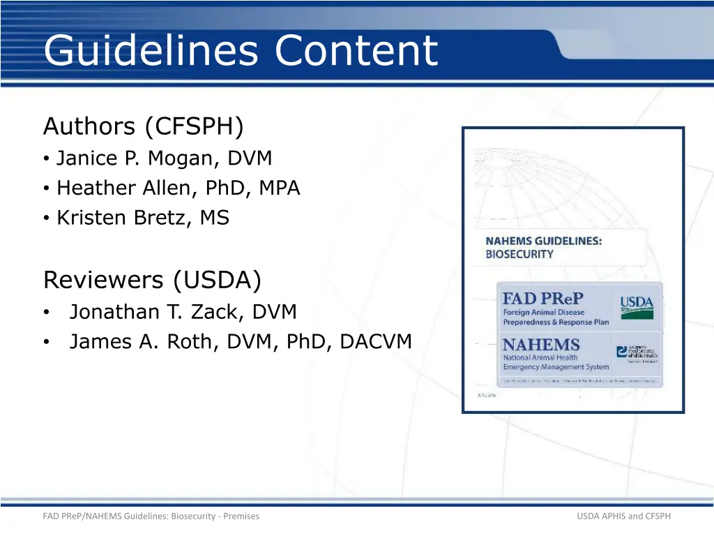 guidelines content