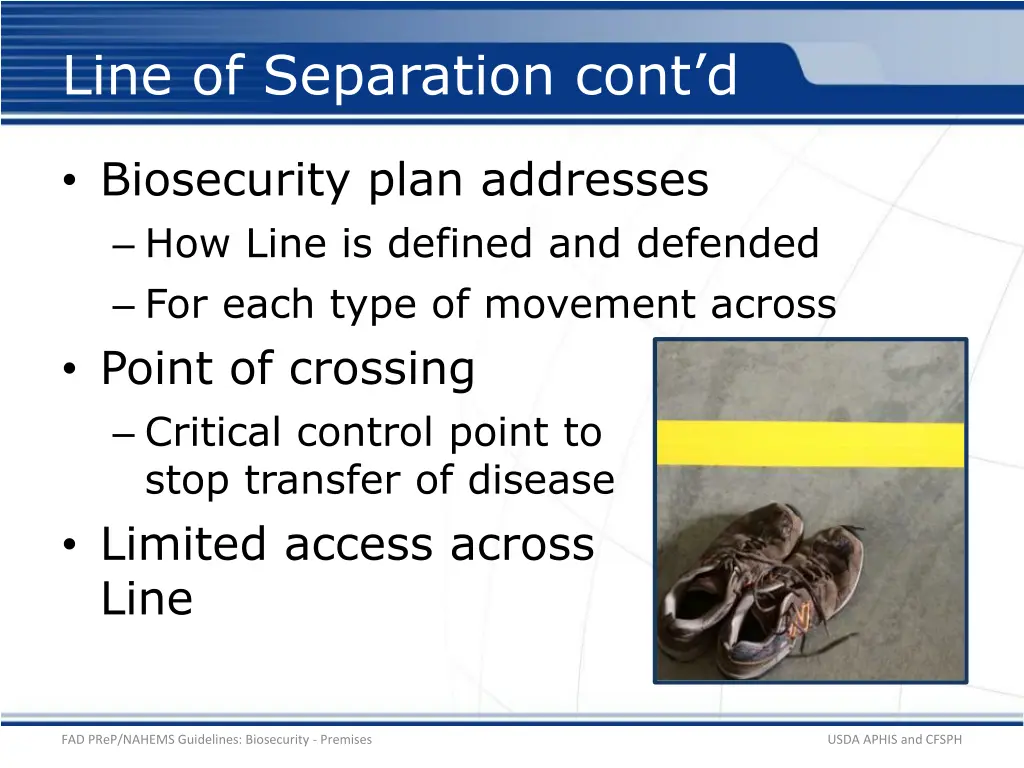 line of separation cont d