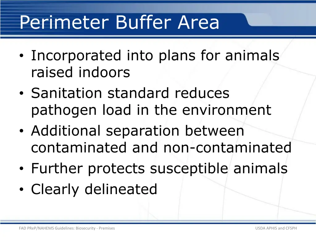 perimeter buffer area