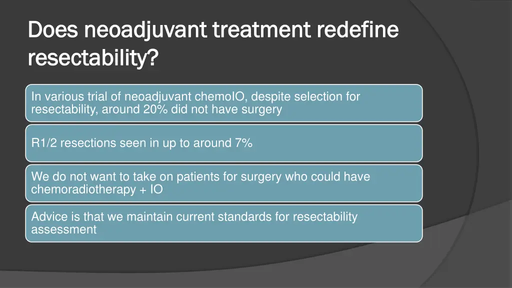 does neoadjuvant treatment redefine does