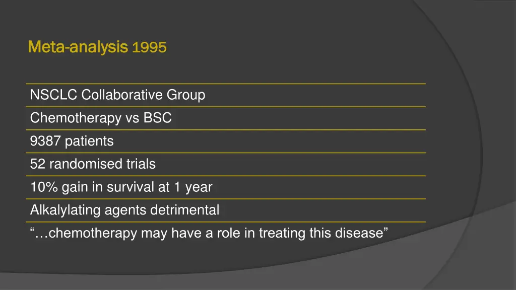 meta meta analysis analysis 1995