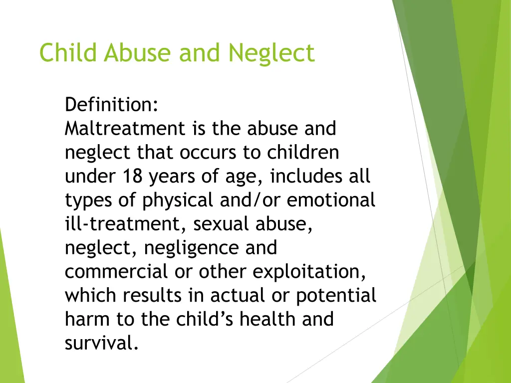 child abuse and neglect