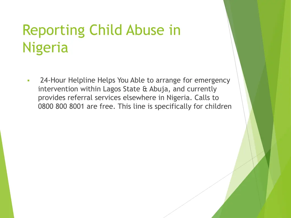 reporting child abuse in nigeria