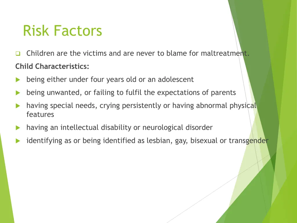 risk factors