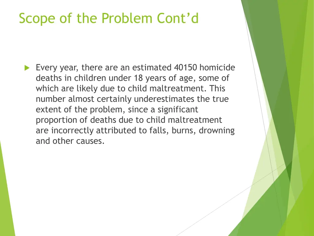 scope of the problem cont d 2