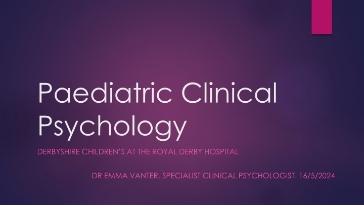 paediatric clinical psychology