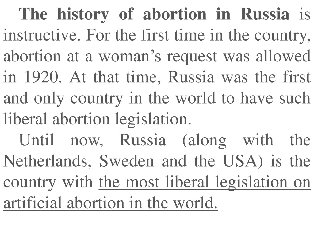 the history of abortion in russia is instructive