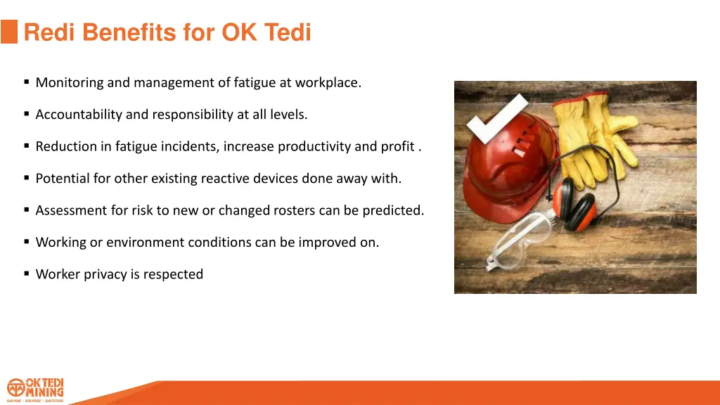 redi benefits for ok tedi