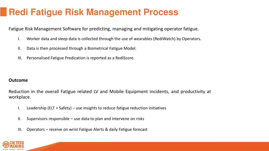 redi fatigue risk management process