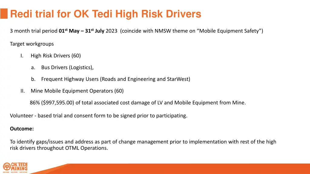 redi trial for ok tedi high risk drivers