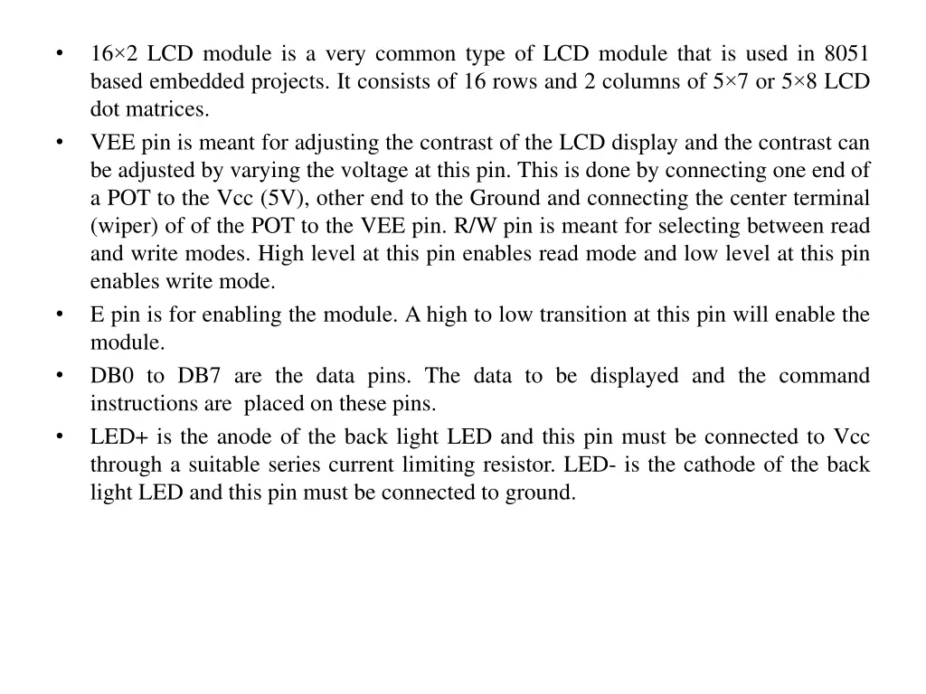 16 2 lcd module is a very common type