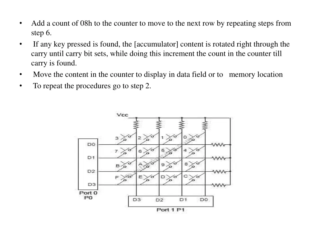 add a count of 08h to the counter to move