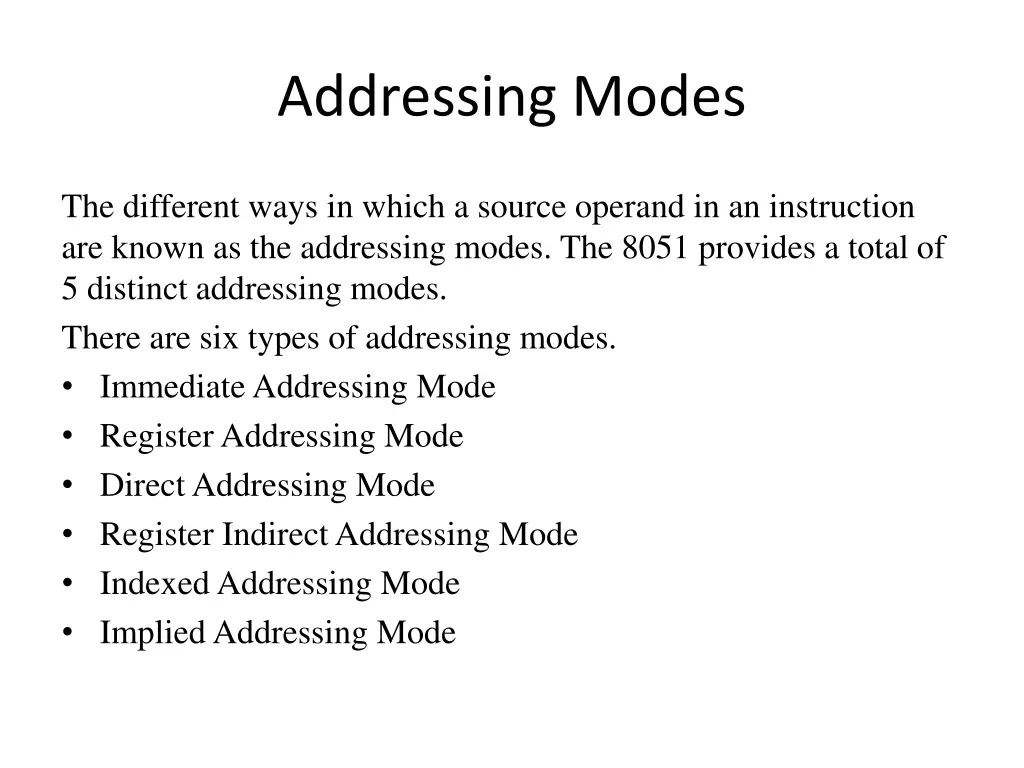 addressing modes