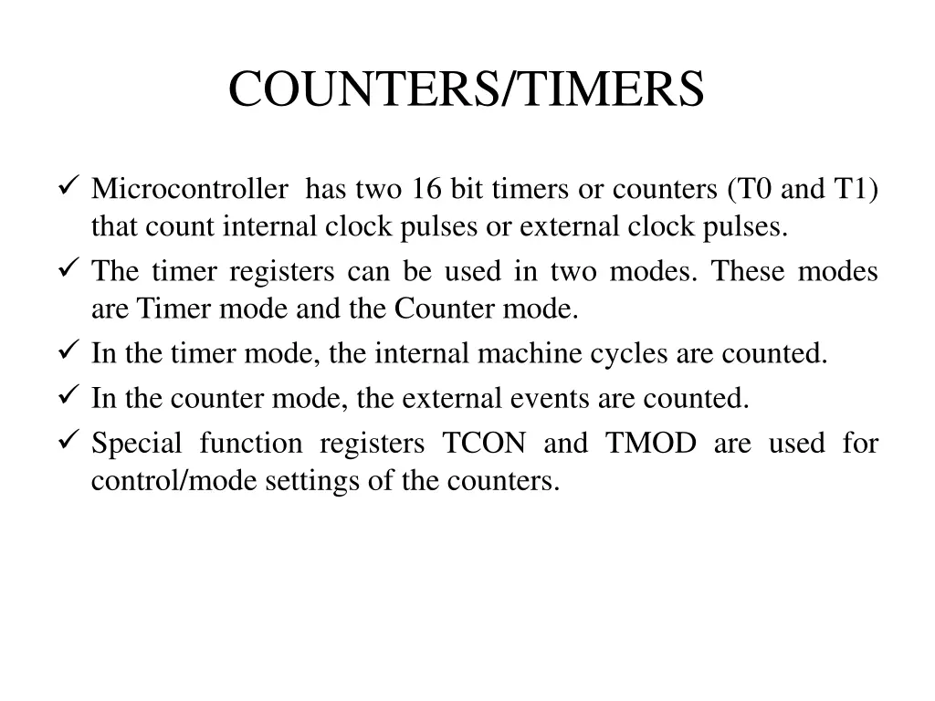 counters timers