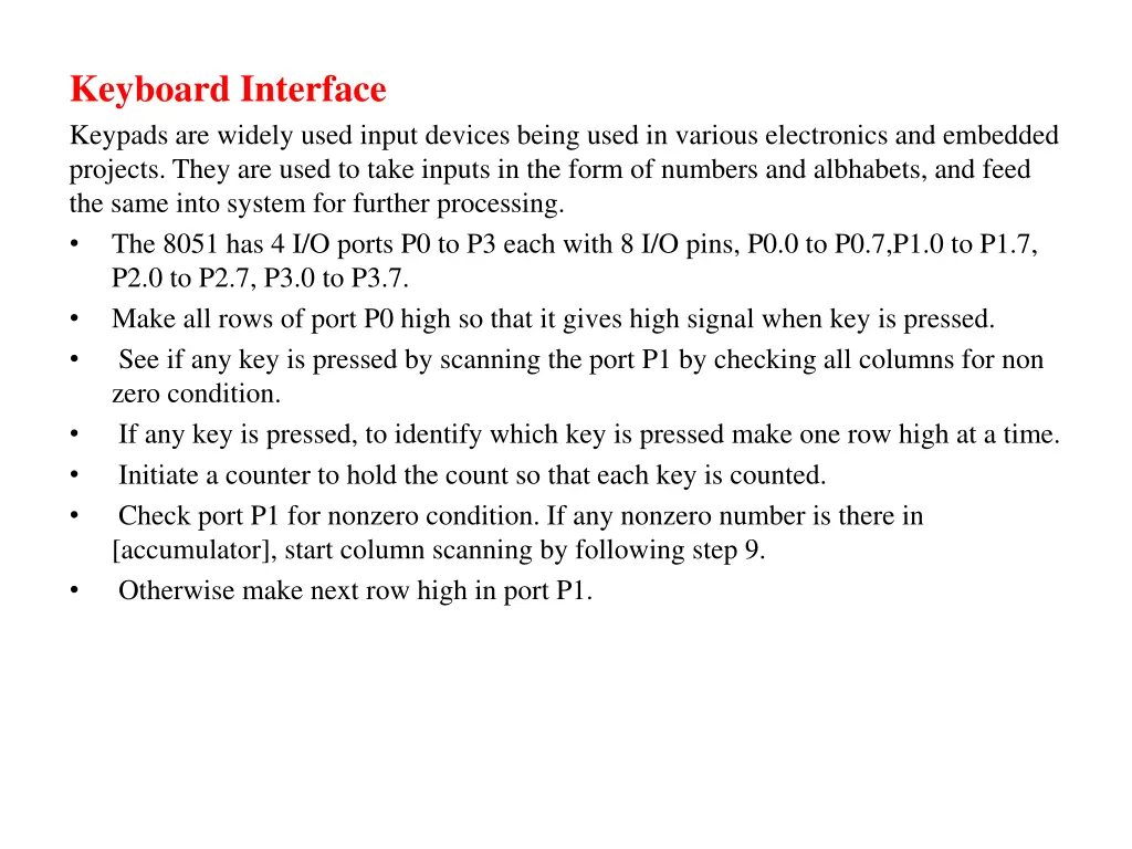 keyboard interface keypads are widely used input