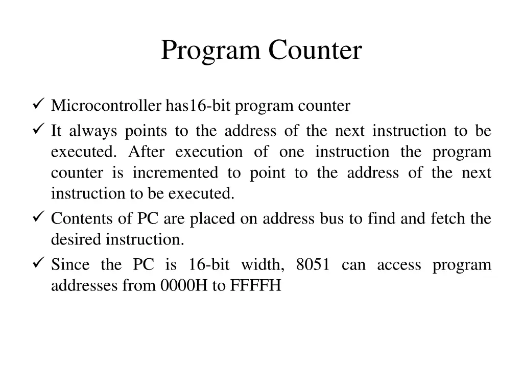 program counter