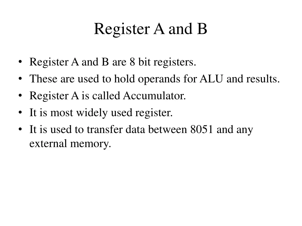 register a and b