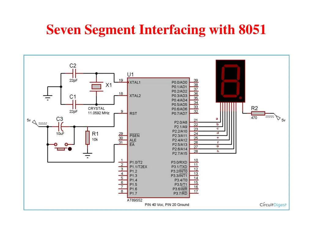 seven segment interfacing with 8051