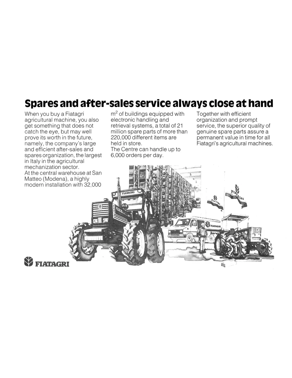 spares and after sales service always close