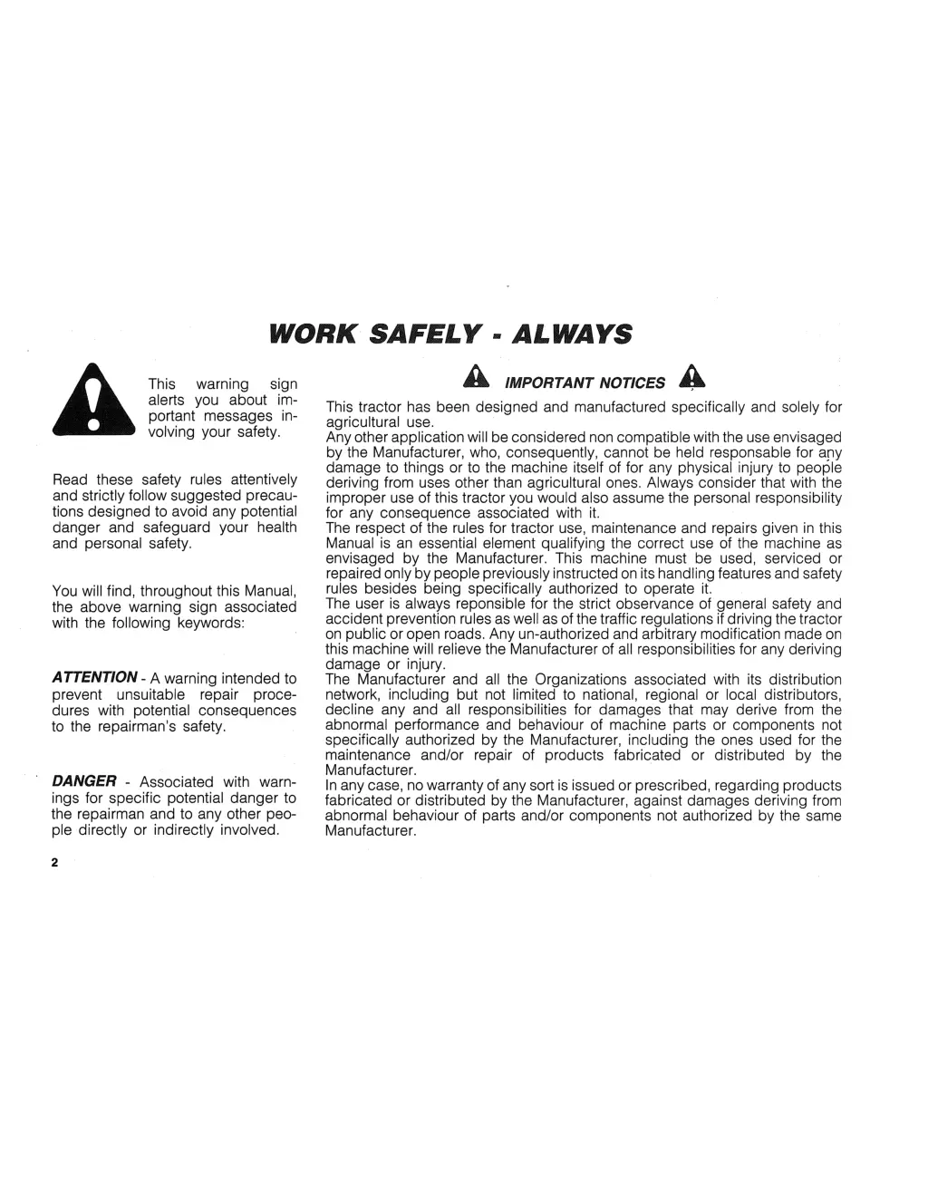 work safely always