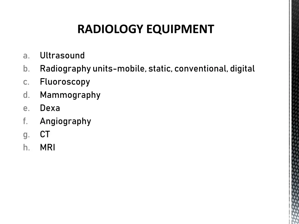 radiology equipment