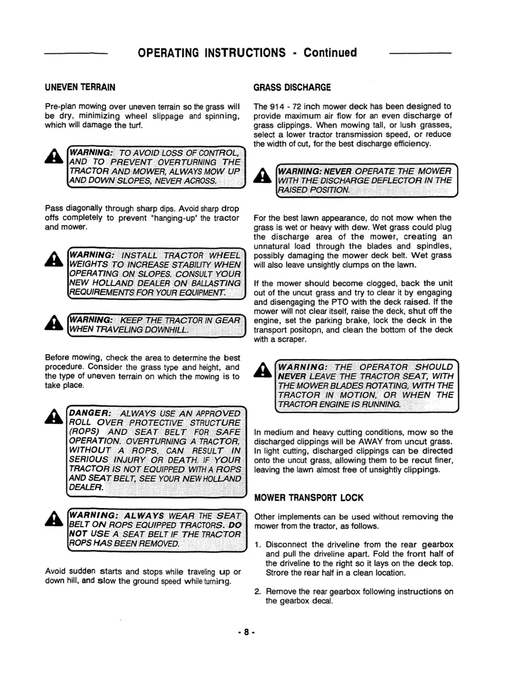 operating instructions continued 1