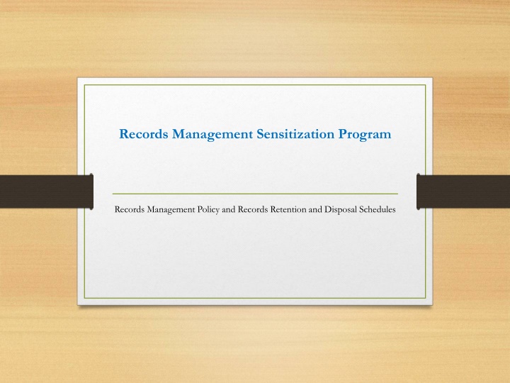 records management sensitization program