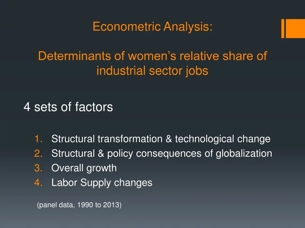 econometric analysis