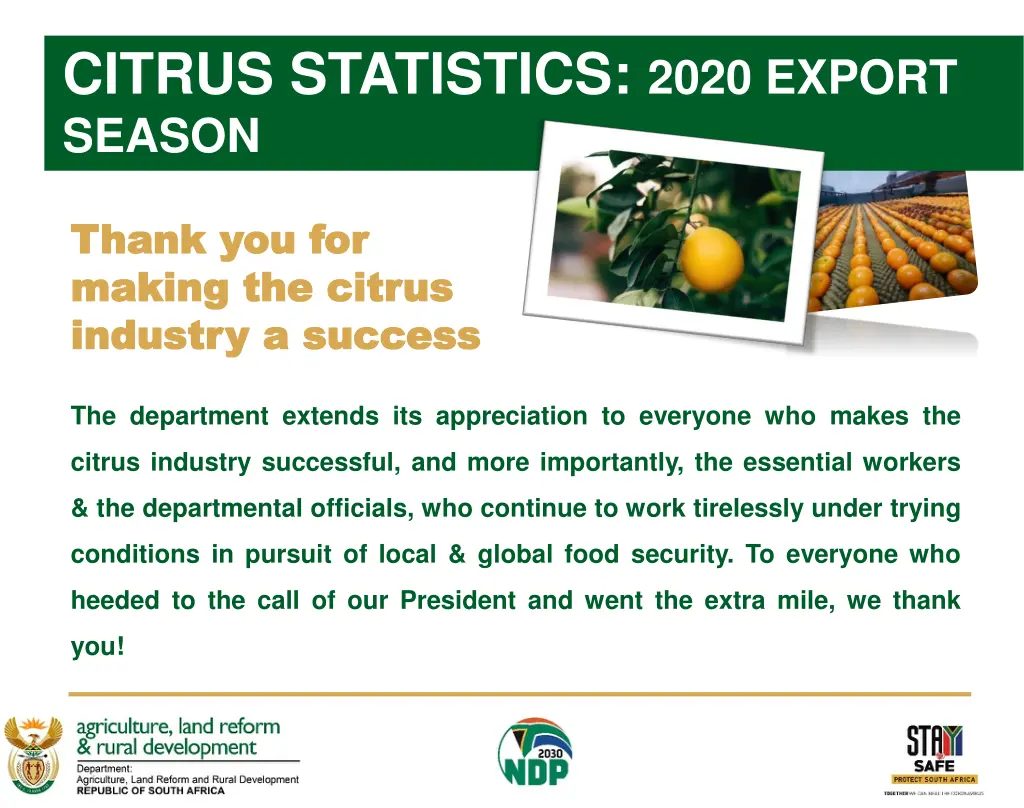 citrus statistics 2020 export season 2