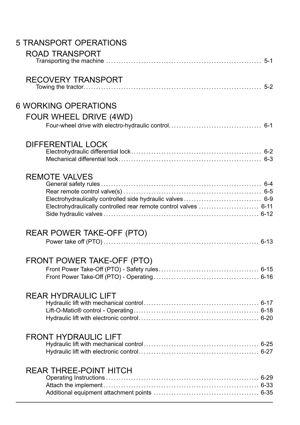 5 transport operations road transport