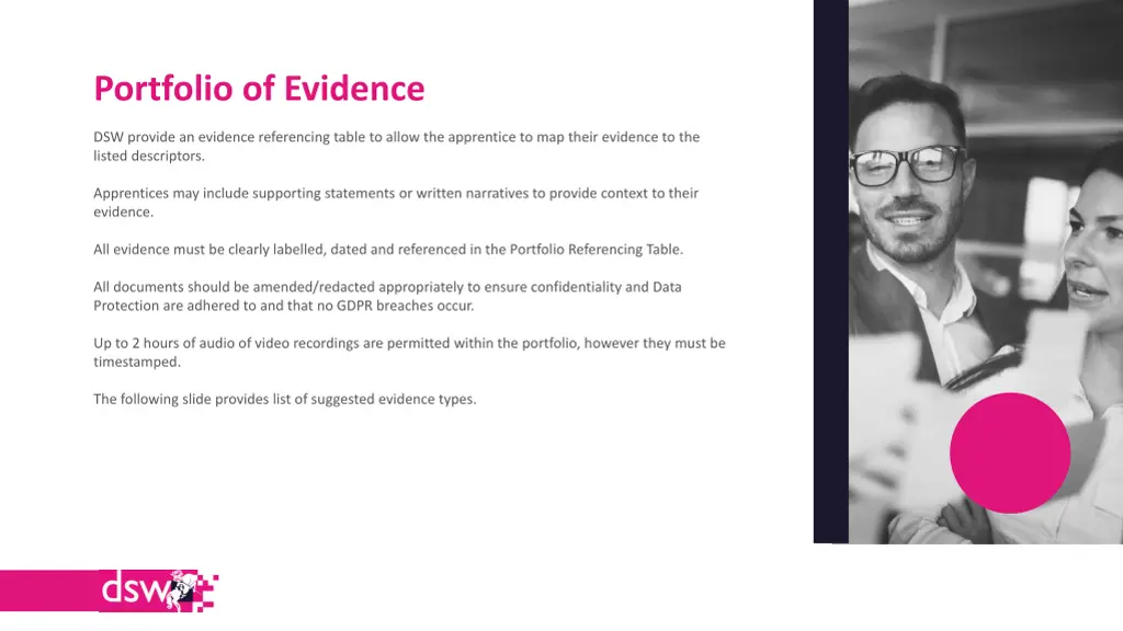 portfolio of evidence 1