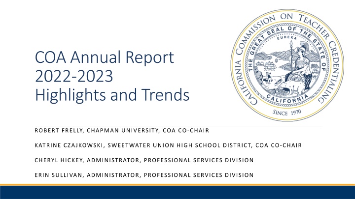 coa annual report 2022 2023 highlights and trends