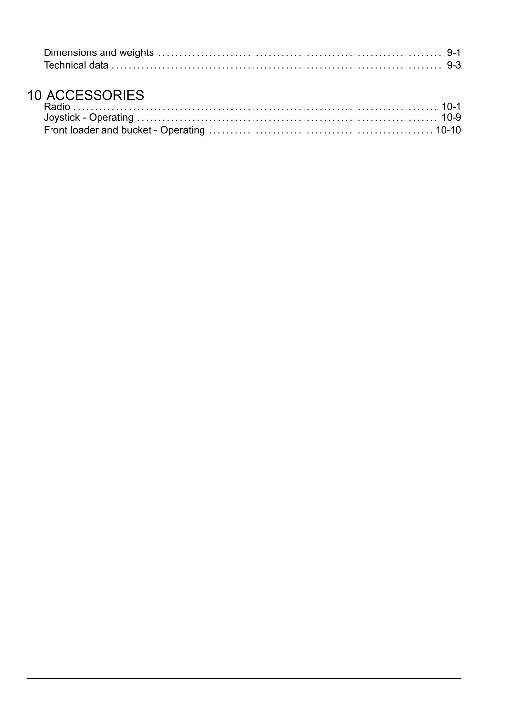 dimensions and weights 9 1 technical data 9 3