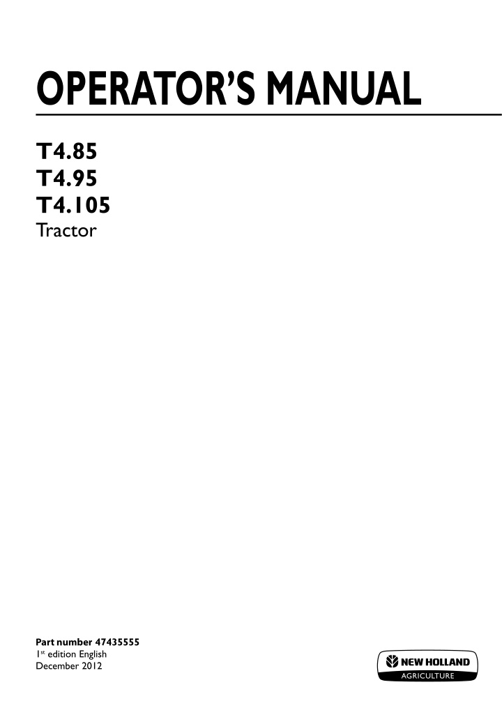 operator s manual