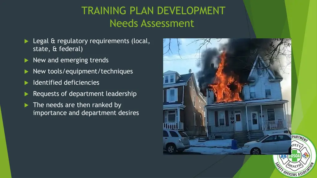 training plan development needs assessment