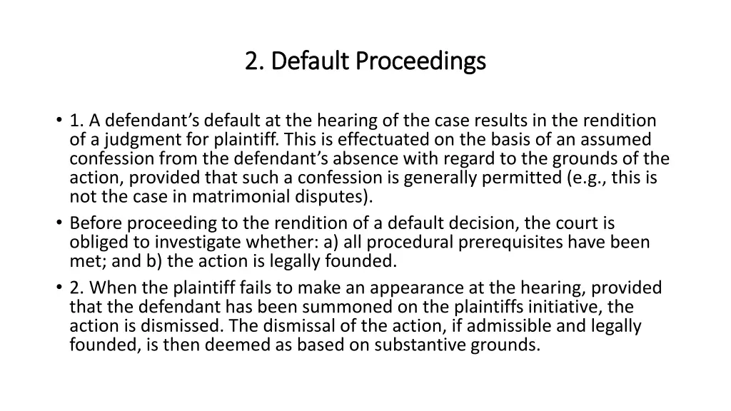 2 default proceedings 2 default proceedings