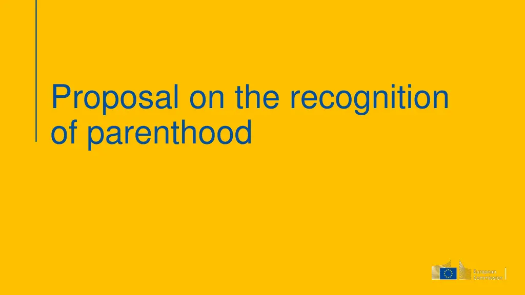 proposal on the recognition of parenthood