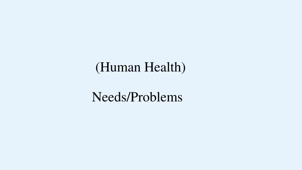 human health