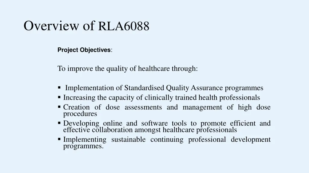 overview of rla6088 2