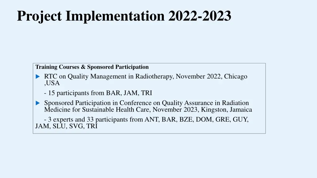 project implementation 2022 2023 1