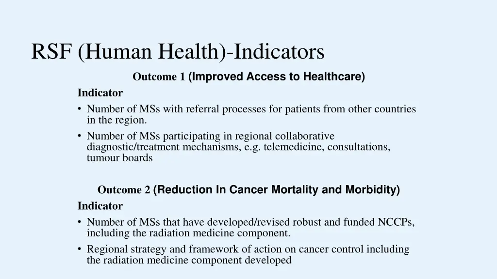 rsf human health indicators 1