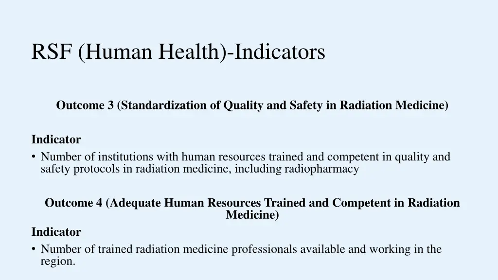 rsf human health indicators 2