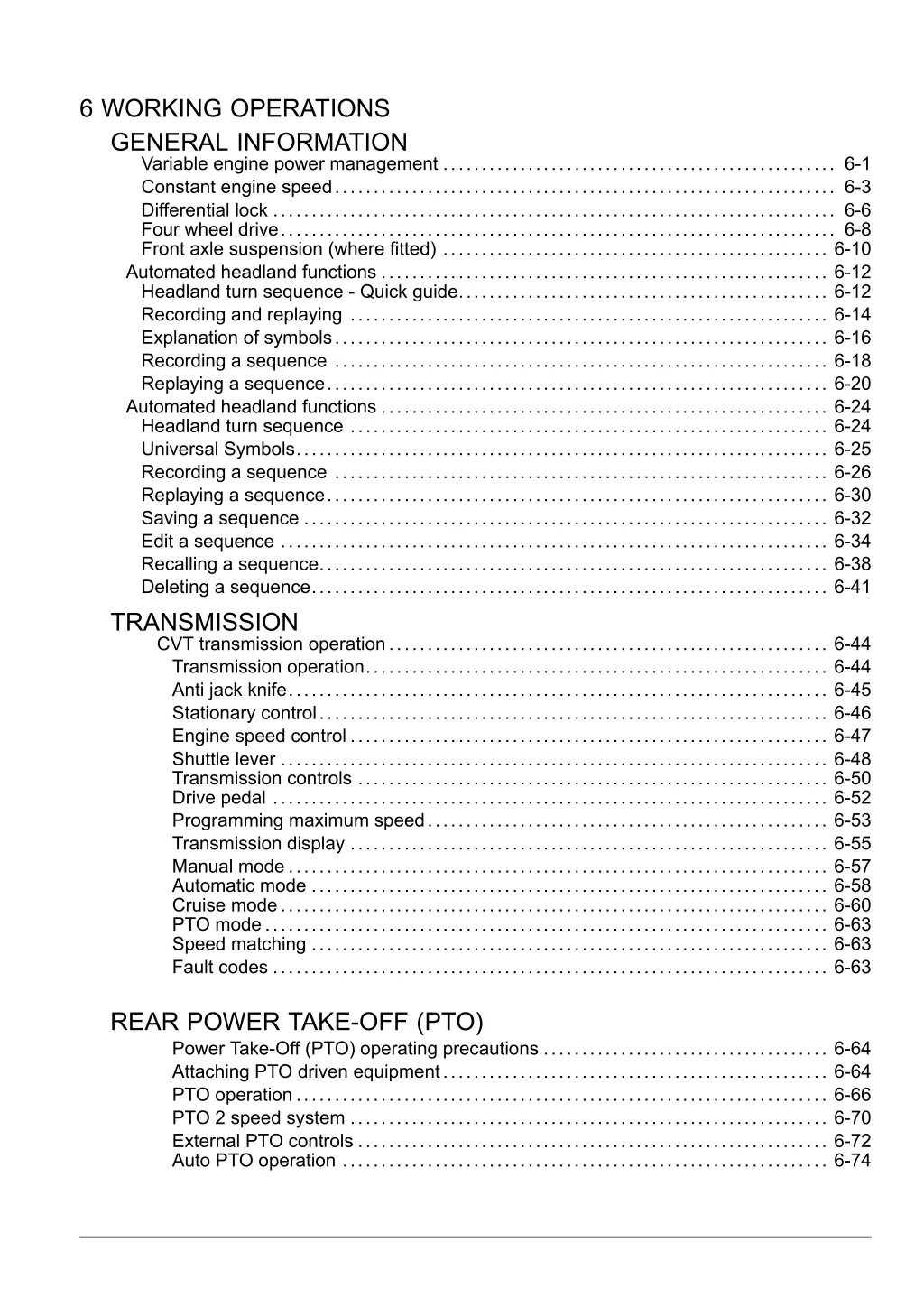 6 working operations general information variable