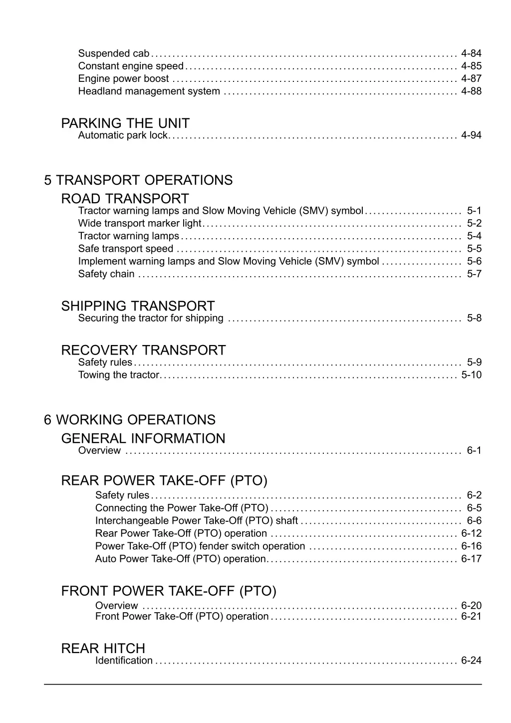 suspended cab 4 84 constant engine speed