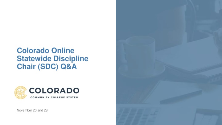 colorado online statewide discipline chair sdc q a